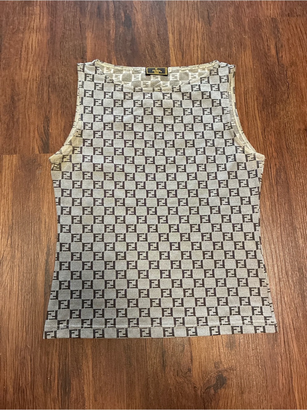vintage Fendi Mare tank top featuring the signature FF monogram